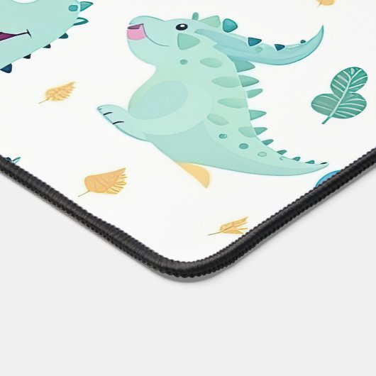 Blue Baby Dinosaur Pattern Schreibtischunterlage (Ecke)