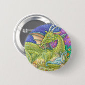Blue Baby Dragon Button Fantasy der nächsten Gener (Vorne & Hinten)