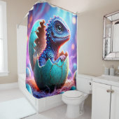 Blue Baby Dragon Duschvorhang (Beispiel)