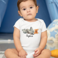 Blue Baby Dragon mit Teddy Bear