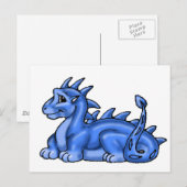 Blue Baby Dragon Postkarte (Vorne/Hinten)