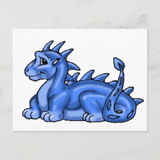 Blue Baby Dragon Postkarte (Vorderseite)