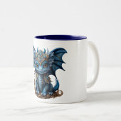 Blue Baby Dragon zweifarbige Tasse (VorderseiteRechts)