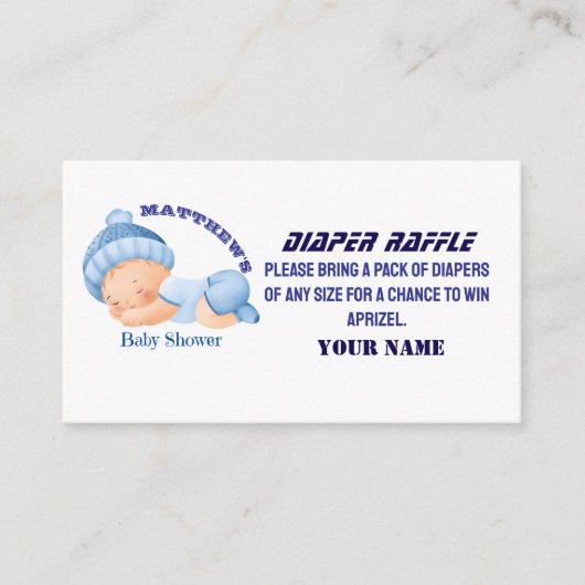 Blue Baby Dusche, Baby Boy Dusche Begleitkarte (Vorderseite)