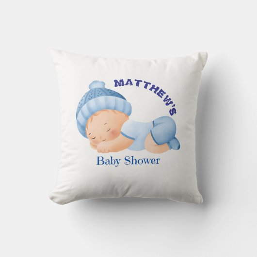 Blue Baby Dusche, Baby Boy Dusche Kissen (Vorderseite)