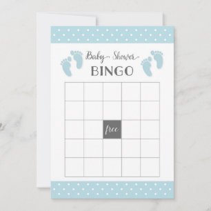 Blue Baby Dusche Bingo Card