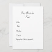 Blue Baby Dusche Einladung (Rückseite)