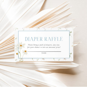 Blue Baby Dusche Frühlingsflorengürtel Diaper Raff Begleitkarte