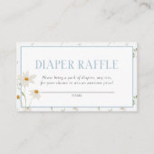 Blue Baby Dusche Frühlingsflorengürtel Diaper Raff Begleitkarte (Vorderseite)