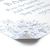 Blue Baby Dusche Momosa Bar Poster (Ecke)