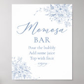 Blue Baby Dusche Momosa Bar Poster (Vorne)
