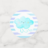 Blue Baby Dusche Niedliche Cloud Table Confetti Konfetti (Klein Vorderseite)