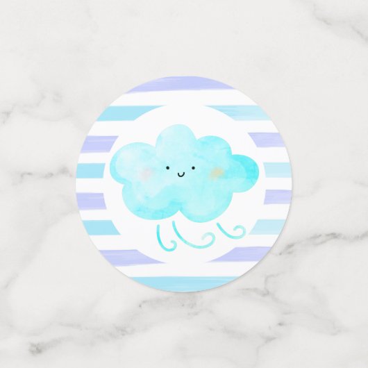 Blue Baby Dusche Niedliche Cloud Table Confetti Konfetti (Klein Vorderseite)