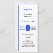 Blue Baby Dusche Personalisiert Einladung (Vorderseite)