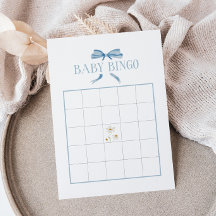 Blue Baby Dusche Spring Floral Baby Bingo