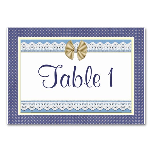 Blue Baby Dusche Tischnummern (Vorderseite)