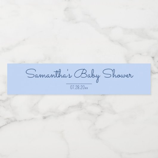 Blue Baby Dusche Wasserflaschenetikett (Einzelnes Label)