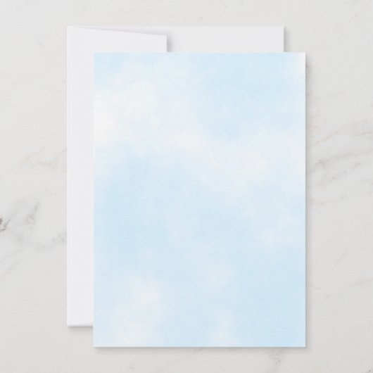 Blue Baby Duwer Gedicht Spring Verlasse Grünfläche Dankeskarte (Rückseite)