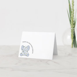 Blue Baby Elephant Dankeskarte