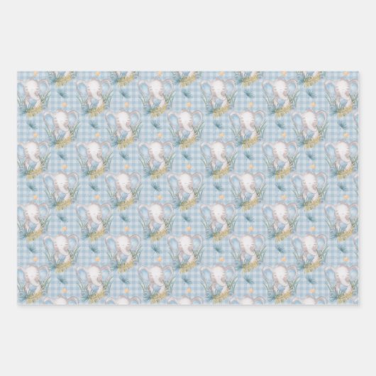 Blue Baby Elephant Geschenkpapier Set (Vorderseite 2)