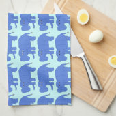 Blue Baby Elephant Handtuch (Viertel Falte)