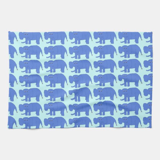 Blue Baby Elephant Handtuch (Horizontal)