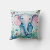 Blue Baby Elephant Kissen (Rückseite)
