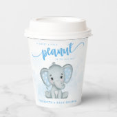 Blue Baby Elephant Little Peanut Baby Dusche Pappbecher (Vorderseite)