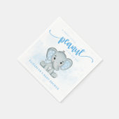 Blue Baby Elephant Little Peanut Baby Dusche Serviette (Ecke)