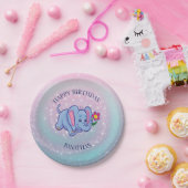 Blue Baby Elephant Pappteller (Party)