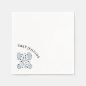 Blue Baby Elephant Serviette (Vorderseite)