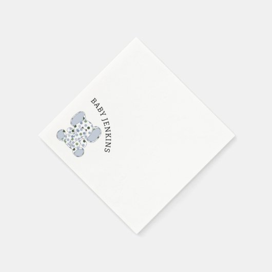 Blue Baby Elephant Serviette (Ecke)