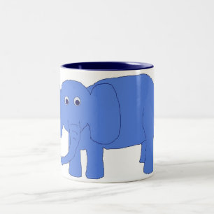 Blue Baby Elephant Tasse