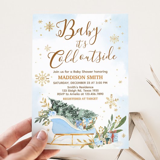 Blue Baby Es ist kalte Außendusche Einladung