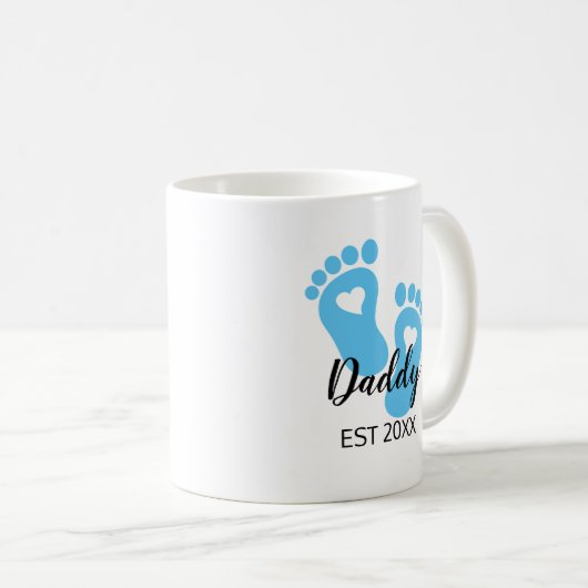Blue Baby Feed New Dad Baby Boy Kaffeetasse (VorderseiteRechts)