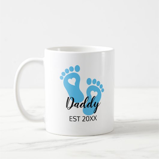 Blue Baby Feed New Dad Baby Boy Kaffeetasse (Links)