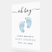 Blue Baby Feet Baby Dusche Begrüßung Baby Baby Boy Acrylschild (Winkel)