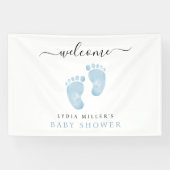 Blue Baby Feet Baby Dusche Begrüßung Baby Baby Boy Banner (Horizontal)