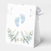Blue Baby Feet Baby Dusche Begrüßungs Baby Boy Geschenkschachtel (Rückseite)