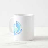 Blue Baby Feet Herz Tasse (Vorderseite Links)