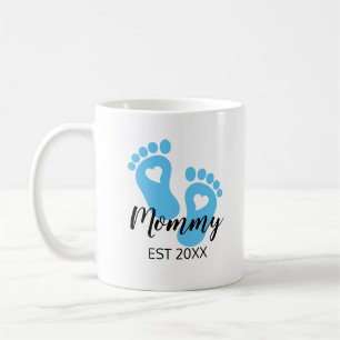 Blue Baby Feet Junge Mutter Baby Boy Kaffeetasse