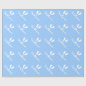 Blue Baby Feet Packpapier mit dem Namen des Jungen (Flach)