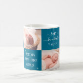 Blue Baby First Hanukkah Junge Mutter Vater 4 Foto Kaffeetasse (Mittel)