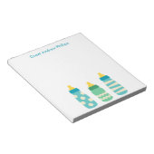 Blue Baby Flaschen Personalisiert Notepad Notizblock (angewinkelt)