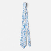 Blue Baby Foot Prints Neck Tie Krawatte (Vorderseite)
