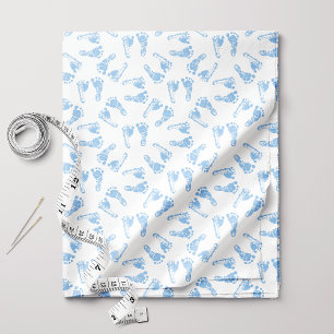 Blue Baby Footprint Muster Stoff