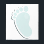 Blue Baby Footprint Notizblock<br><div class="desc">Blue Baby Footprint</div>