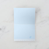 Blue Baby Footprints - Vielen Dank Dankeskarte (Innenseite)