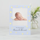 Blue Baby Foto Kinderzimmer Rhyme Custom Ankündigung (Stehend Vorderseite)