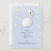 Blue Baby Foto Kinderzimmer Rhyme Custom Ankündigung (Rückseite)